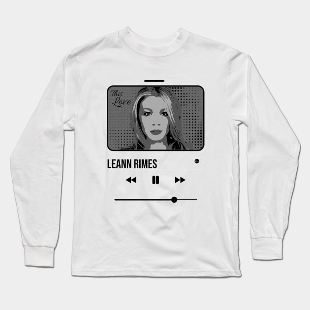 Music player | LeAnn rimes | V.black Long Sleeve T-Shirt by Degiab